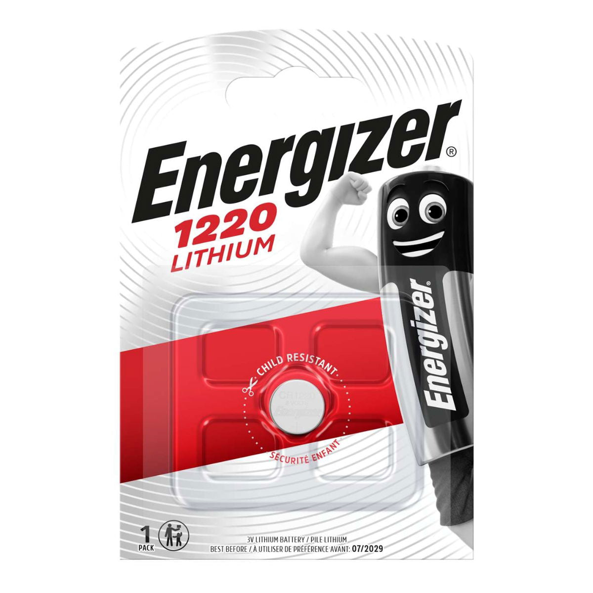 2 x Energizer 1220 CR1220 3V Lithium Coin Cell Battery Dl1220 Button Batteries