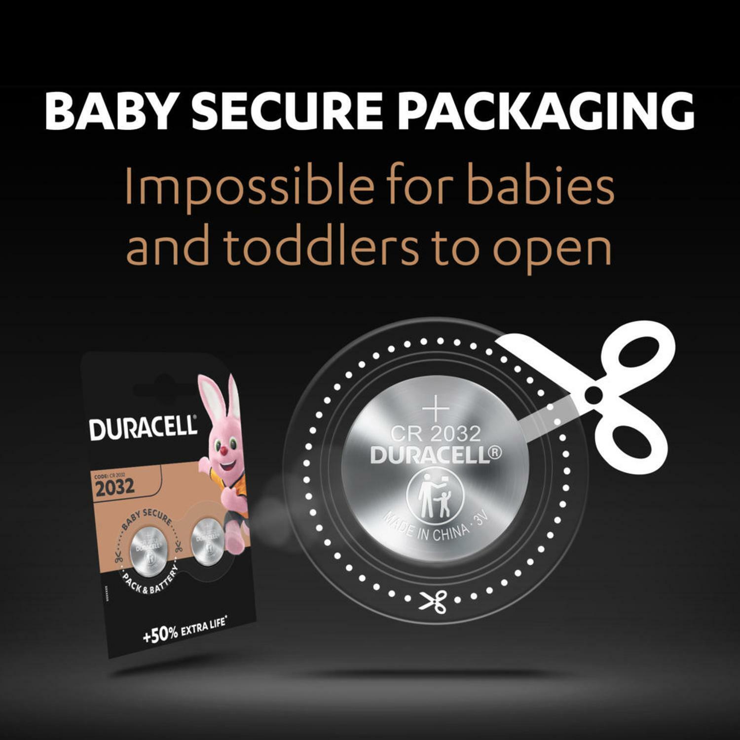 duracell cr2032 baby secure packaging